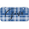 Plaid Mini Bicycle License Plate - Two Holes