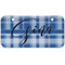 Plaid Mini/Bicycle License Plate (2 Holes) (Personalized)