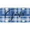 Plaid Mini/Bicycle License Plate (Personalized)