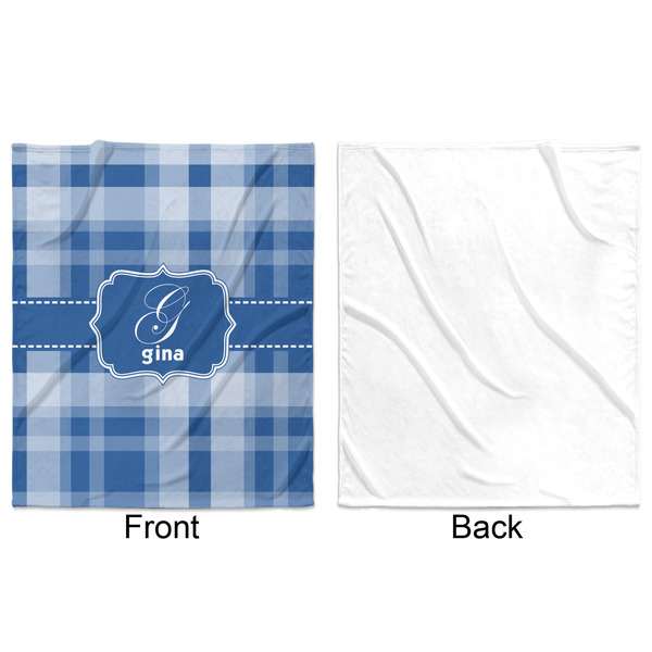 Plaid Minky Blanket - 50"x60" - Single Sided - Front & Back