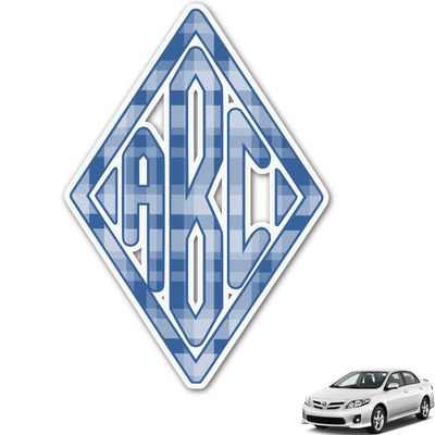 Plaid Monogram Car Decal (Personalized)