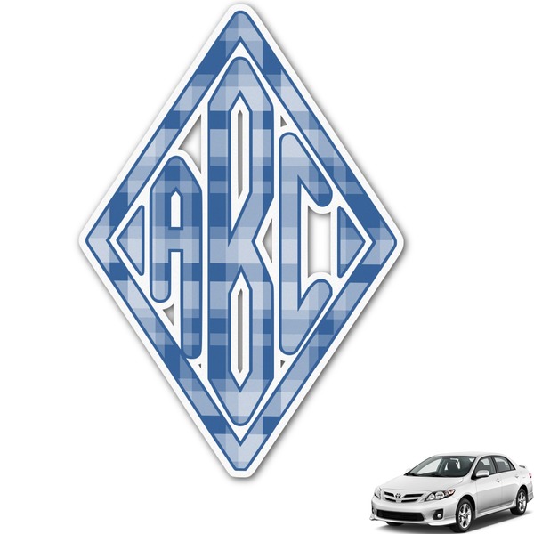 Custom Plaid Monogram Car Decal (Personalized)