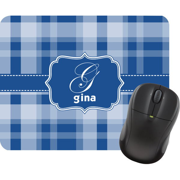 Custom Plaid Rectangular Mouse Pad (Personalized)