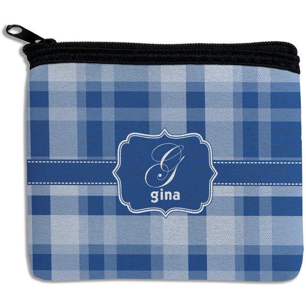 Custom Plaid Rectangular Coin Purse (Personalized)