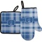 Plaid Right Oven Mitt & Pot Holder Set w/ Name and Initial