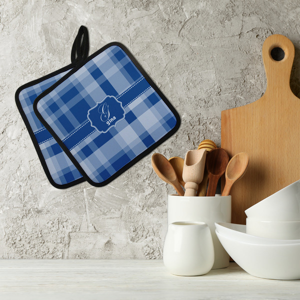 Plaid Neoprene Pot Holder - Set of 2  LIFESTYLE