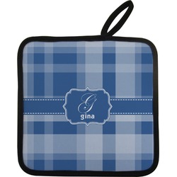 Plaid Pot Holder w/ Name and Initial