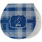 Plaid Burp Pad - Velour w/ Name and Initial
