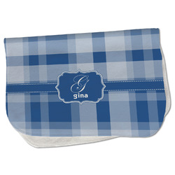 Plaid Burp Cloth - Fleece w/ Name and Initial
