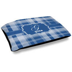 Plaid Dog Bed w/ Name and Initial