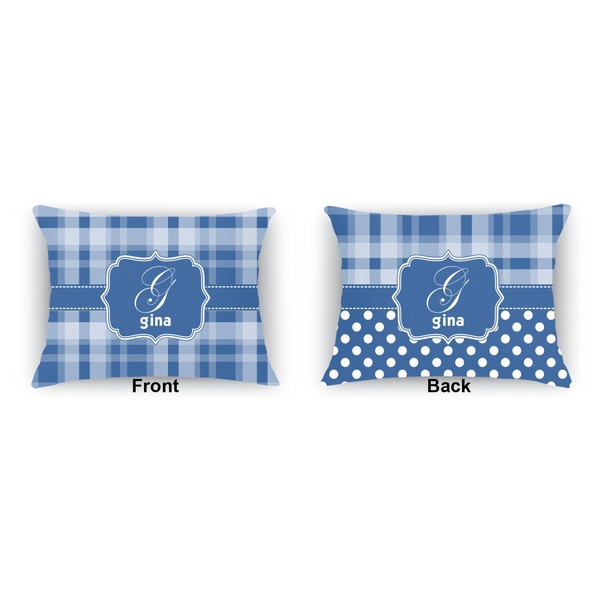Plaid  Outdoor Rectangular Throw Pillow (Front and Back)