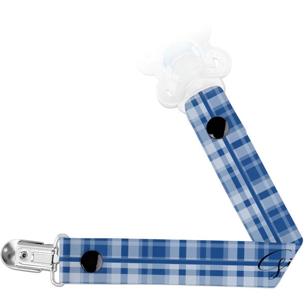 Custom Plaid Pacifier Clip (Personalized)