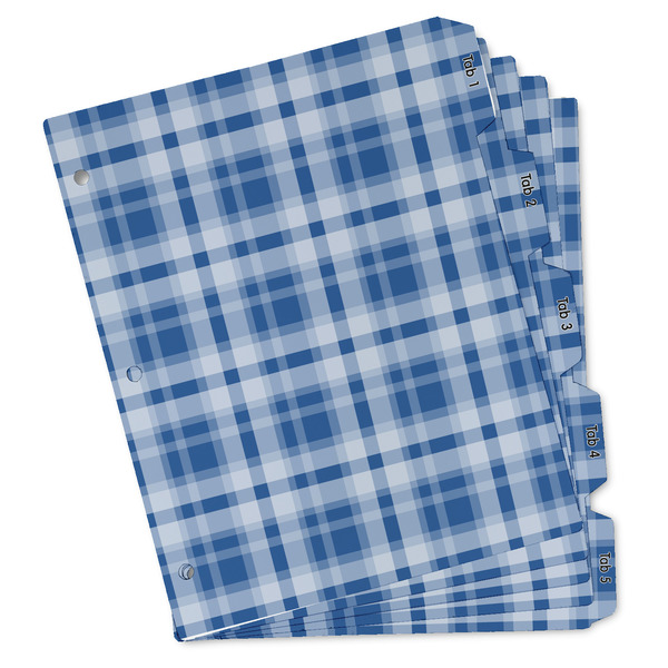 Custom Plaid Binder Tab Divider - Set of 5 (Personalized)