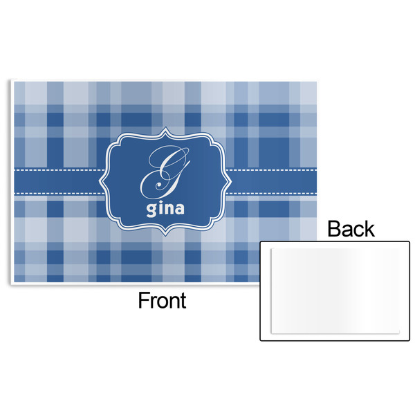 Plaid Disposable Paper Placemat - Front & Back