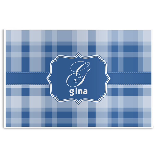 Custom Plaid Disposable Paper Placemats (Personalized)