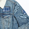 Plaid Patches Lifestyle Jean Jacket Detail