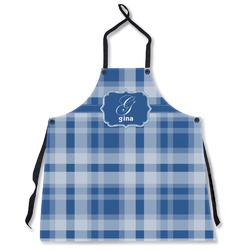 Plaid Apron Without Pockets w/ Name and Initial