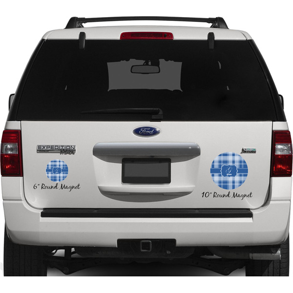 Plaid Personalized Car Magnets on Ford Explorer