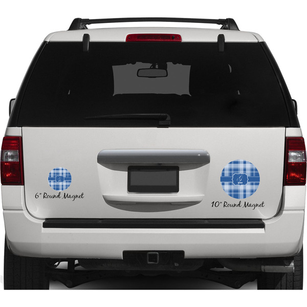 Plaid Personalized Car Magnets on Ford Explorer