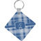 Plaid Diamond Plastic Keychain w/ Name and Initial