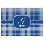 Plaid Laminated Placemat w/ Name and Initial