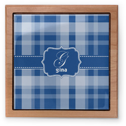 Plaid Pet Urn w/ Name and Initial