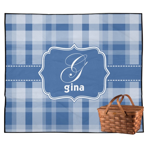 Custom Plaid Outdoor Picnic Blanket (Personalized)