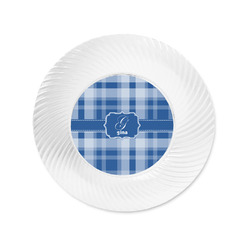 Plaid Plastic Party Appetizer & Dessert Plates - 6" (Personalized)