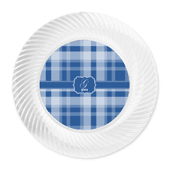 Plaid Plastic Party Dinner Plates - 10" (Personalized)