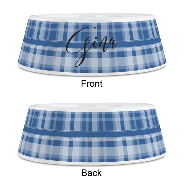 Plaid Plastic Pet Bowls - Medium - APPROVAL