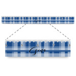 Plaid Plastic Ruler - 12" (Personalized)