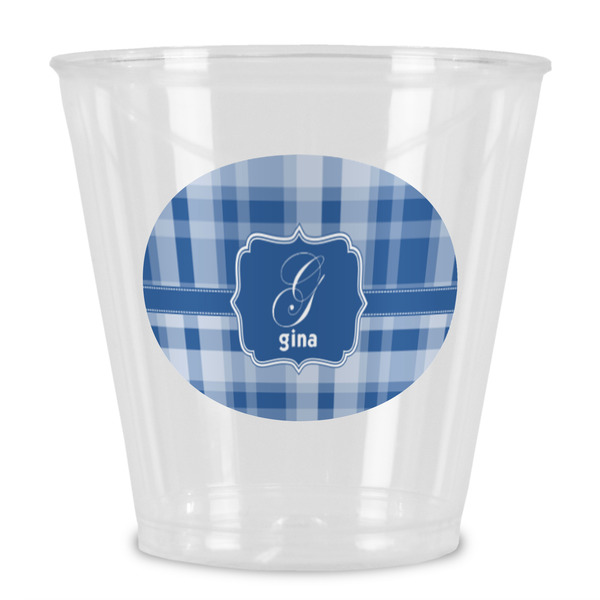 Custom Plaid Plastic Shot Glass (Personalized)