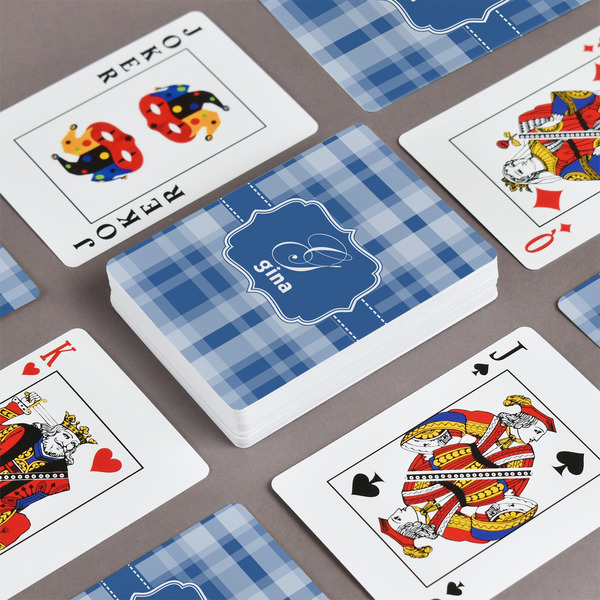 Plaid Playing Cards - Front & Back View