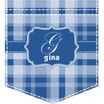 Plaid Iron On Faux Pocket (Personalized)