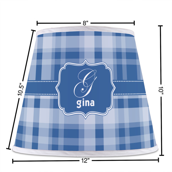 Plaid Poly Film Empire Lampshade - Dimensions