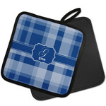 Plaid Pot Holder w/ Name and Initial