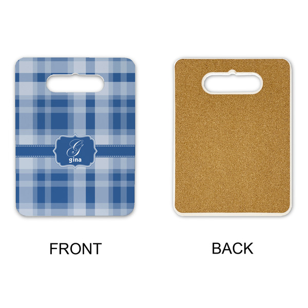 Plaid Rectangle Trivet with Handle - APPROVAL