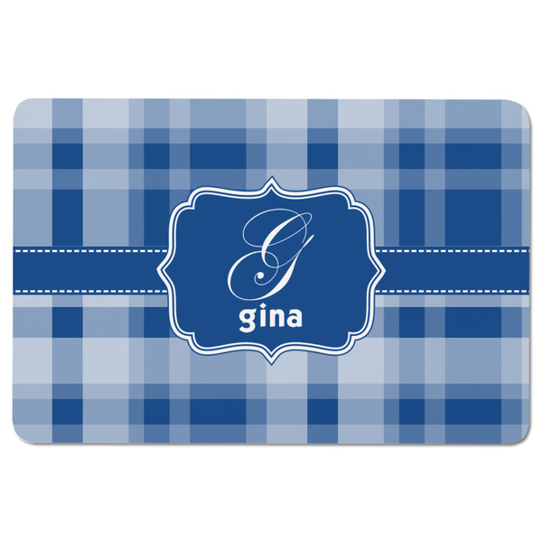 Plaid Rectangular Fridge Magnet - FRONT