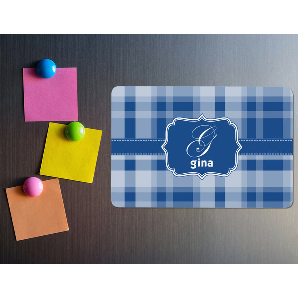 Plaid Rectangular Fridge Magnet - LIFESTYLE