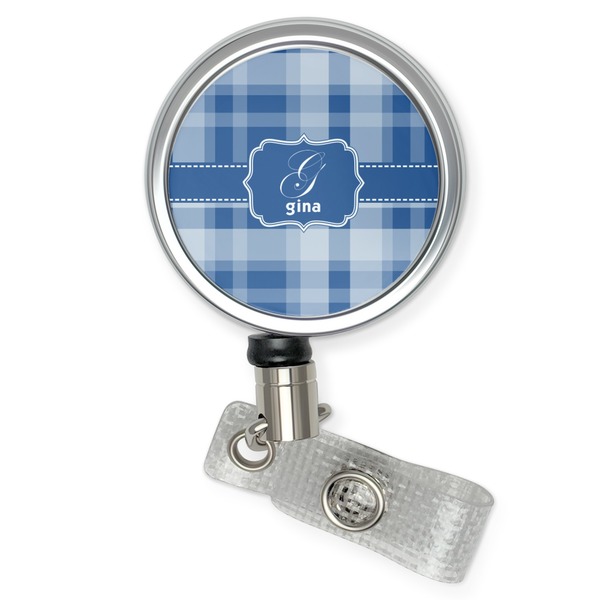 Custom Plaid Retractable Badge Reel (Personalized)