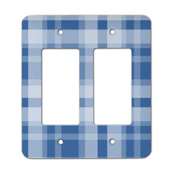 Plaid Rocker Style Light Switch Cover - Two Switch