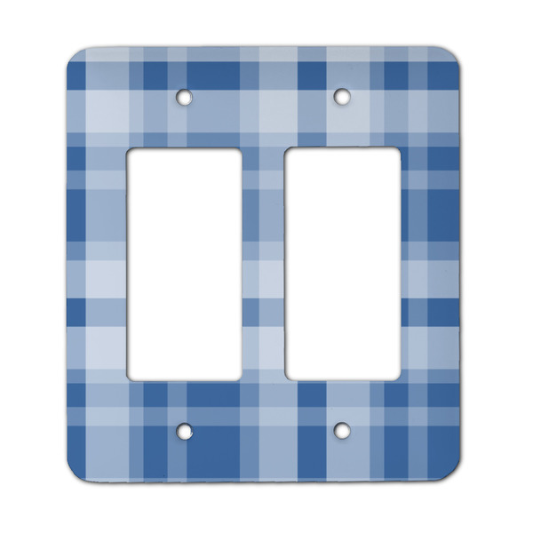 Custom Plaid Rocker Style Light Switch Cover - Two Switch