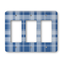Plaid Rocker Style Light Switch Cover - Three Switch
