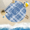 Plaid Round Beach Towel Lifestyle