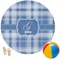 Plaid Round Beach Towel (Personalized)