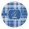Plaid Round Decal - Small (Personalized)