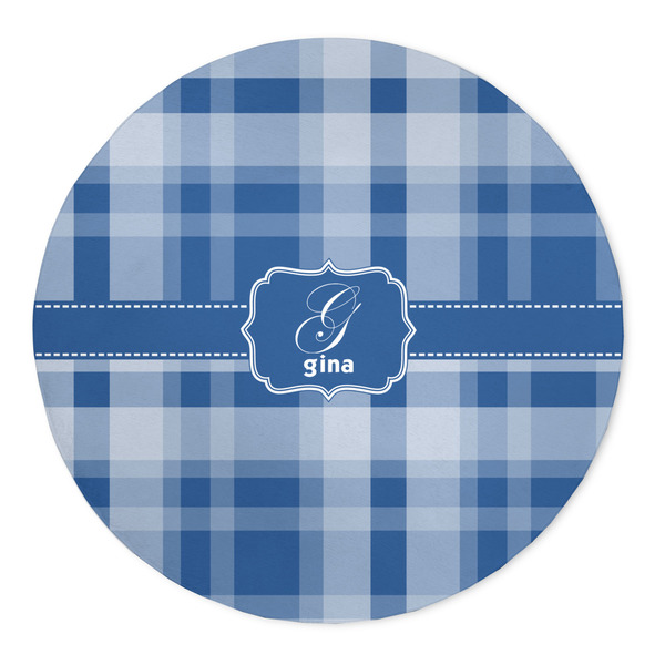 Custom Plaid 5' Round Indoor Area Rug (Personalized)