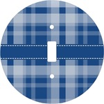 Plaid Round Light Switch Cover