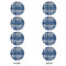 Plaid Round Linen Placemats - APPROVAL Set of 4 (double sided)