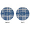 Plaid Round Linen Placemats - APPROVAL (double sided)